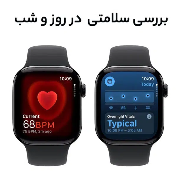 ساعت هوشمند اپل مدل Series 10 42mm Aluminum بند سیلیکونی، محاسبه کالری، سنسور اکسیژن خون، شمارنده ضربان قلب، پشتیبانی از Siri، امکان شخصی سازی واچ فیس، ضد آب
