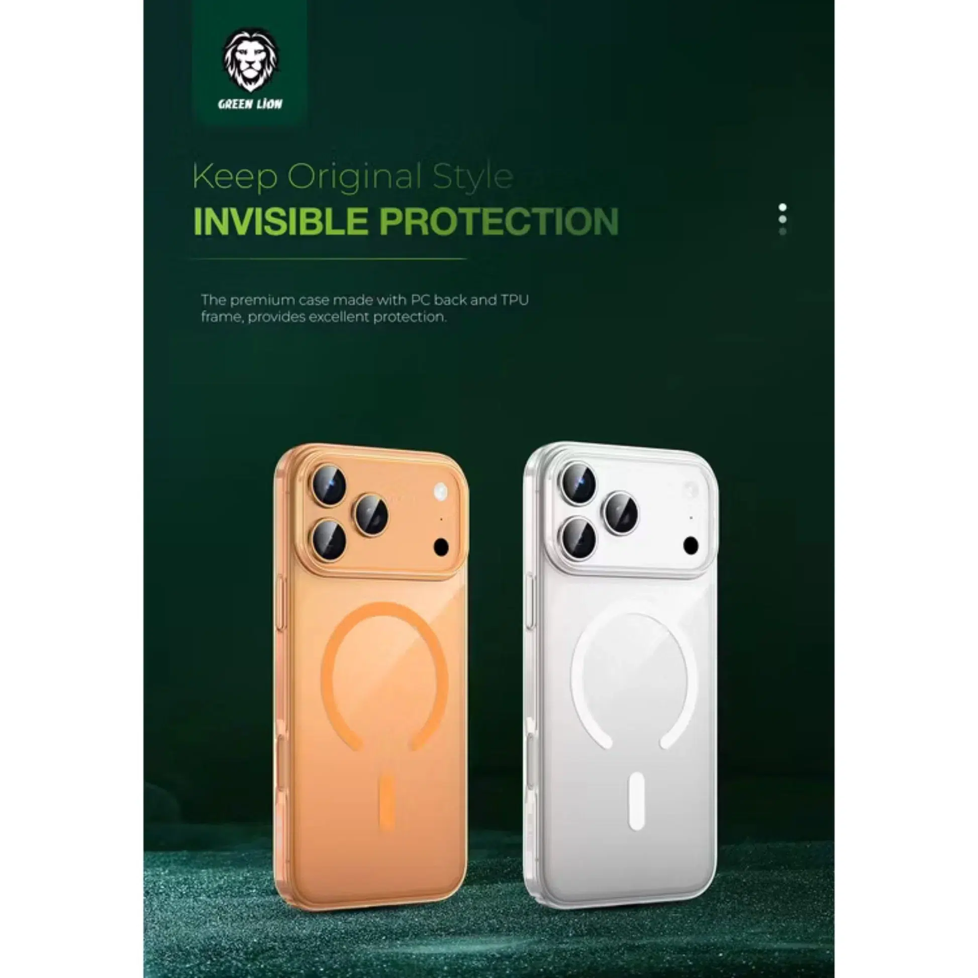 کاور گرین لاین مدل Matte Magsafe X مناسب برای گوشی موبایل اپل iPhone 17 Pro Max